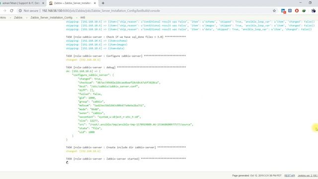Zabbix Server (4.4) installation and configuration via Jenkins смотреть онлайн