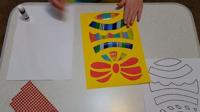 Пасхальное яйцо Аппликация из цветной бумаги с шаблоном для скачивания смотреть онлайн