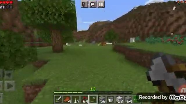 выживание в Майнкрафт#4/ нашёл АЛМАЗЫ и изумруд добыл кремень/ смотреть онлайн