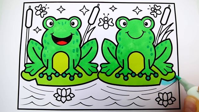 How to Draw a FROG for Kids ????Frog Drawing for Kids | Frog Coloring Pages for Kids смотреть онлайн