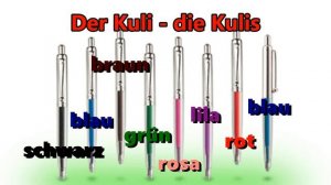 Deutsch  lernen  A1 | Schulsachen und Farben