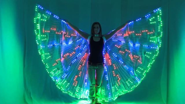 Светодиодные крылья Led belly dance wings смотреть онлайн