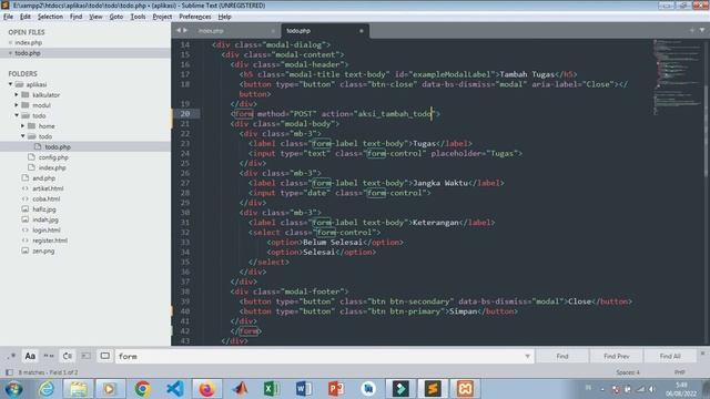 CRUD PHP MySQL || Tutorial Website Pemula || menggunakan bootstrap 5 || To do List App Part 2 Creat смотреть онлайн