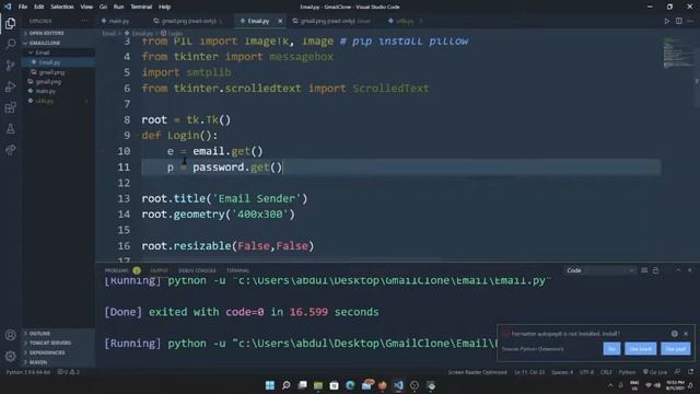 Email Sender GUI || python project смотреть онлайн