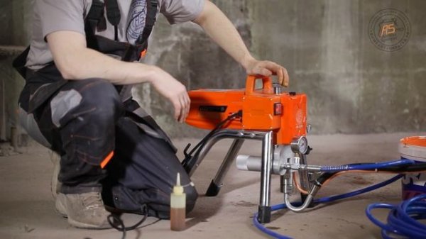 УРОК: запуск+покраска+промывка покрасочного аппарата ASPRO-2200®.Безвоздушное оборудование.