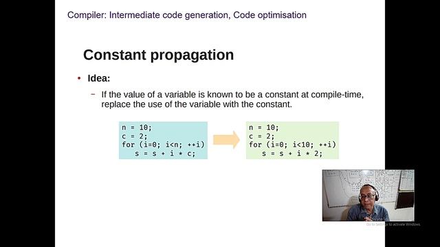 Constant folding, not to touch Volatile memory, etc. in Code optimisation of Intermediate code phas смотреть онлайн