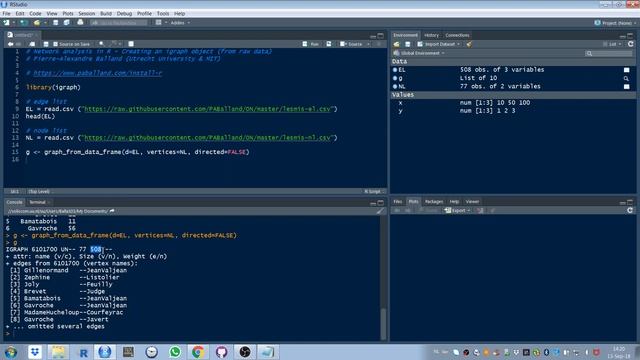 Creating an igraph object (from raw data) смотреть онлайн