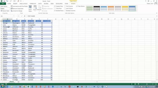 Excel 2013: Creating Tables смотреть онлайн
