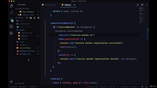 Making our App Run Offline with Service Workers (Optional) in Next.js смотреть онлайн
