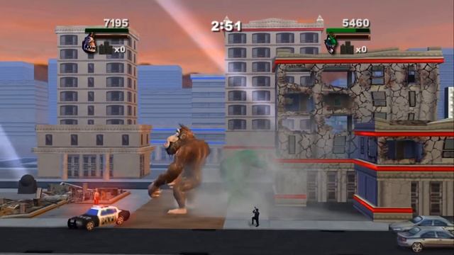Rampage Total Destruction (PS2) | George Vs Lizzie | Retro Game смотреть онлайн