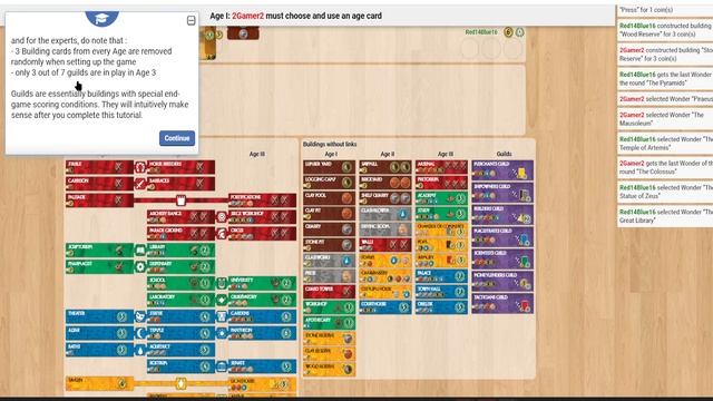 7 Wonders Duel Tutorial from BGA | Learn to Play 7WD смотреть онлайн