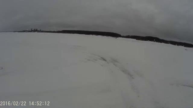 Небольшая покатушка на квадроцикле зимой по льду.CFMOTO 500 2a смотреть онлайн