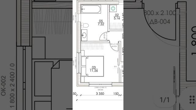 Планировка каркасного дома. Вариант 3. ZelenKING IZBA 1.