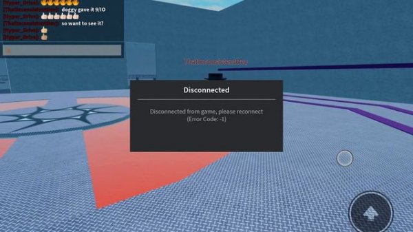 Roblox error code -1