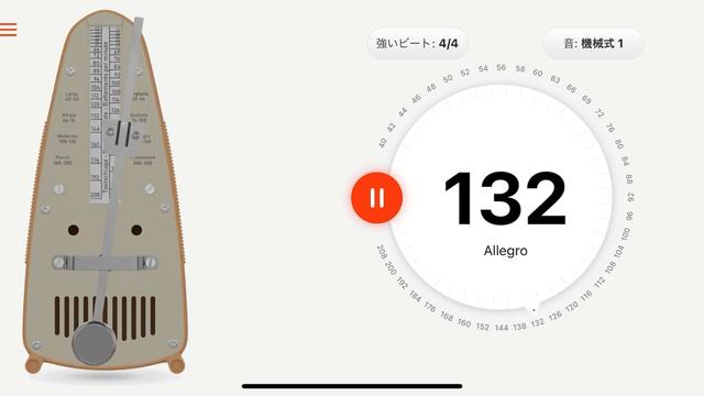 BPM 132 Tempo Metronome（メトロノーム）4拍子 смотреть онлайн