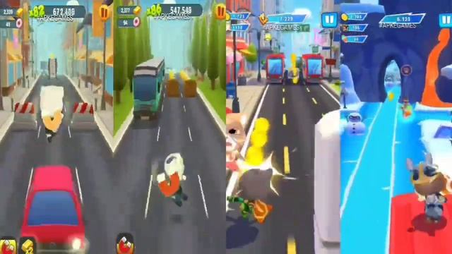 Talking Tom Hero Dash vs Talking Tom Gold Run Agent Angela Deputy Hank vs Platinum Tom Rabbit Ben смотреть онлайн