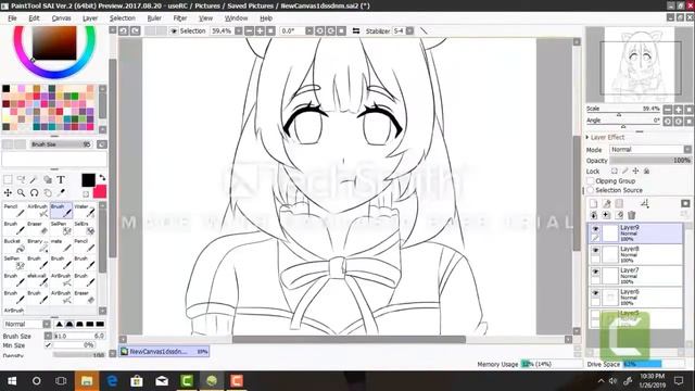 Speed paint[SAI] Drawing Raphtalia" смотреть онлайн