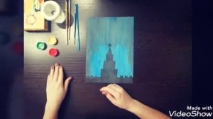 Рисование в старшей группе «Салют над городом в честь праздника Победы»