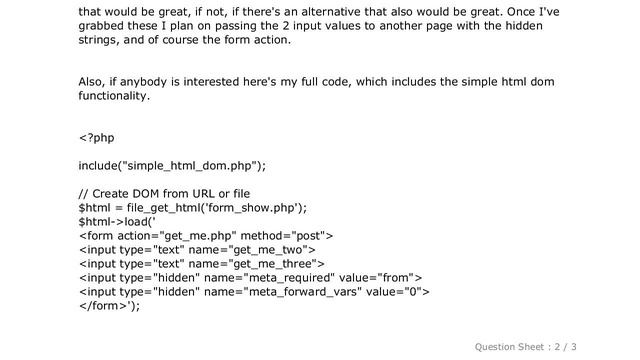 HTML : Grabbing hidden inputs as a string (Using PHP Simple HTML DOM Parser) смотреть онлайн