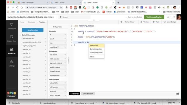 Fetching external data via Deluge script смотреть онлайн