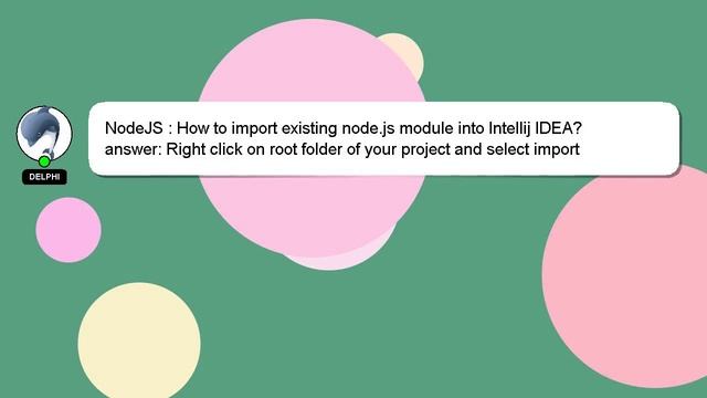 NodeJS : How to import existing node.js module into Intellij IDEA? смотреть онлайн