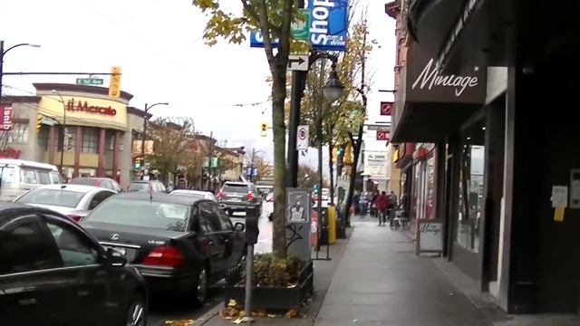 Walking in Vancouver British Columbia Canada - City Life on Commercial Drive смотреть онлайн
