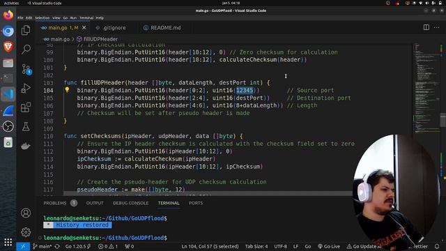 I coded a UDP flood in Go and attacked my own network смотреть онлайн