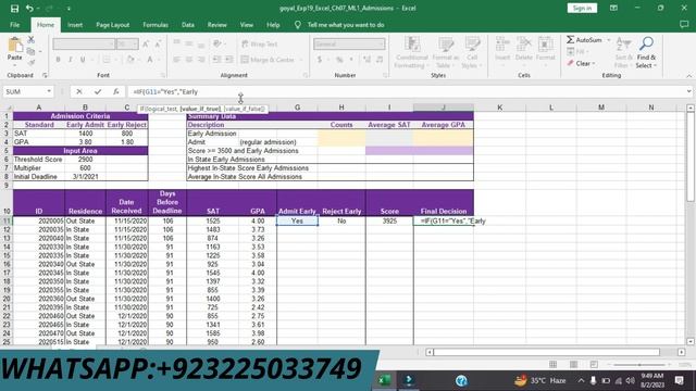 Exp19_Excel_Ch07_ML1_Admissions | Excel Mid Level 1 Admissions | Chapter 07 Mid Level 1 Admissions смотреть онлайн