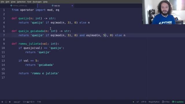 Resolvendo problemas #1: TDD e programação funcional com Python (Romeu e Julieta) смотреть онлайн