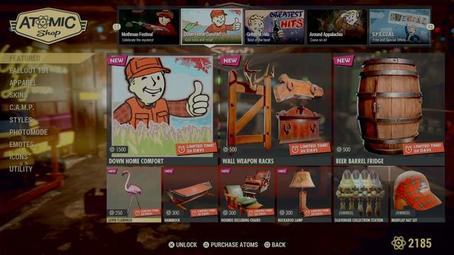 Fallout 76 9/22/20 New atom shop items смотреть онлайн