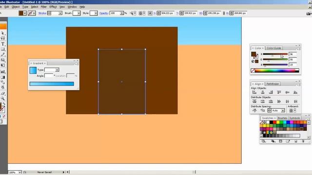 How to Create Natural Scene in Illustrator CS3 Part-1 смотреть онлайн
