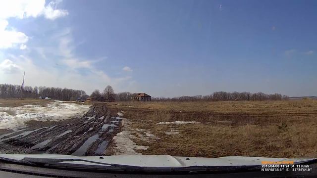 Выезд с деревне по весеннему полю на Ford Kuga 2 ATM AWD:) смотреть онлайн