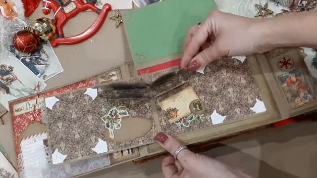 Скрапбукинг. Видео обзор "Рождественского альбома" смотреть онлайн