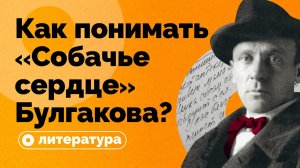 Как понимать «Собачье сердце» Булгакова