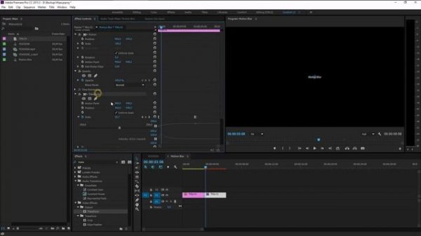 Motion Blur в Adobe Premiere Pro