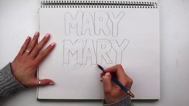 How to Draw 3D Letters | Bubble & Block Letters смотреть онлайн