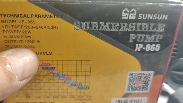 Помпа погружная фонтанная Sunsun JP-065, 22 W, 1200 л\ч смотреть онлайн