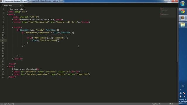 Tutorial Controladores HTML y Jquery - CheckBox #3 смотреть онлайн
