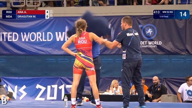 1/4 WW - 52 kg: A. ANA (ROU) df. M. DRAGUTAN (MDA) by VPO, 8-0 смотреть онлайн