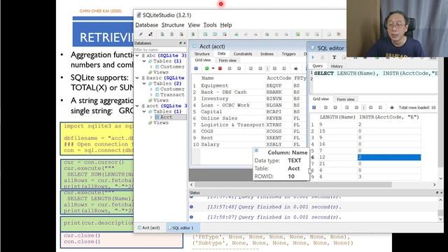 Python Programming - Python SQLite T05 - Built-In Functions (Part 2/2) смотреть онлайн