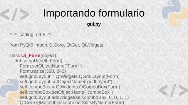 Python - QComboBox en formulario смотреть онлайн