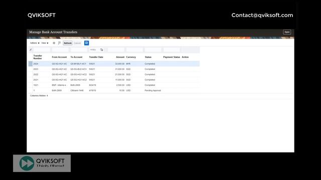 Oracle Fusion Cash Management - Bank Transfer смотреть онлайн