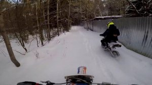 Предновогодняя покатушка на питбайках! Пробрались на заброшенный радиоцентр и военные объекты!)