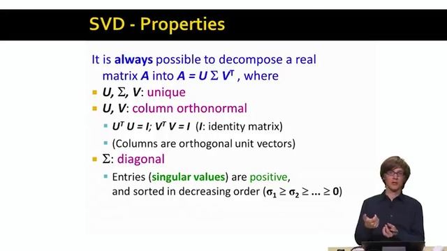 Lecture 47 — Singular Value Decomposition | Stanford University смотреть онлайн