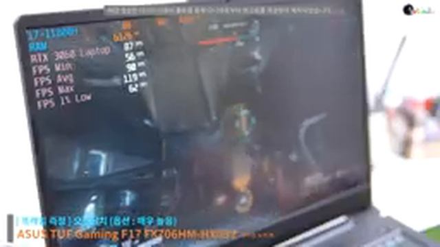 프레임 측정 : 오버워치 [ ASUS TUF Gaming F17 FX706HM-HX032 게이밍 노트북 ] смотреть онлайн