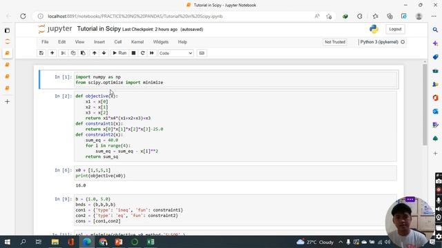 Tutorial in Scipy смотреть онлайн