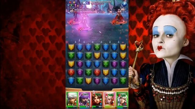 ОБЗОР КОРОЛЕВА ЧЕРВЕЙ Загадки Алисы в стране чудес Empires & Puzzles: RPG Quest смотреть онлайн
