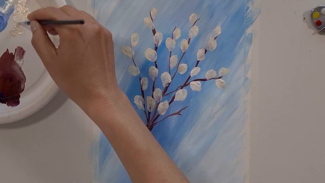 Рисуем вербу. Рисунок на Вербное воскресенье смотреть онлайн