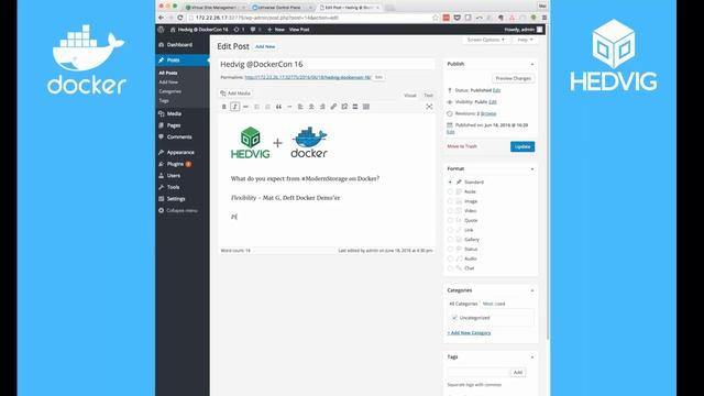 Persistent Docker Volumes with Hedvig and Docker Datacenter - Part 2 смотреть онлайн