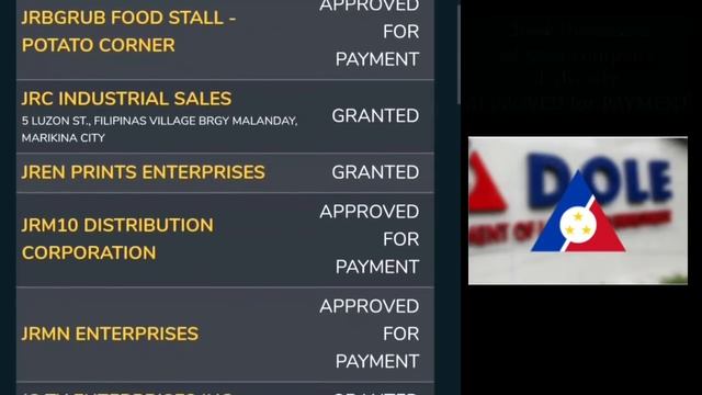 Dole List of Approved Companies for the 5K Financial Assistance to All Workers Latest Update смотреть онлайн